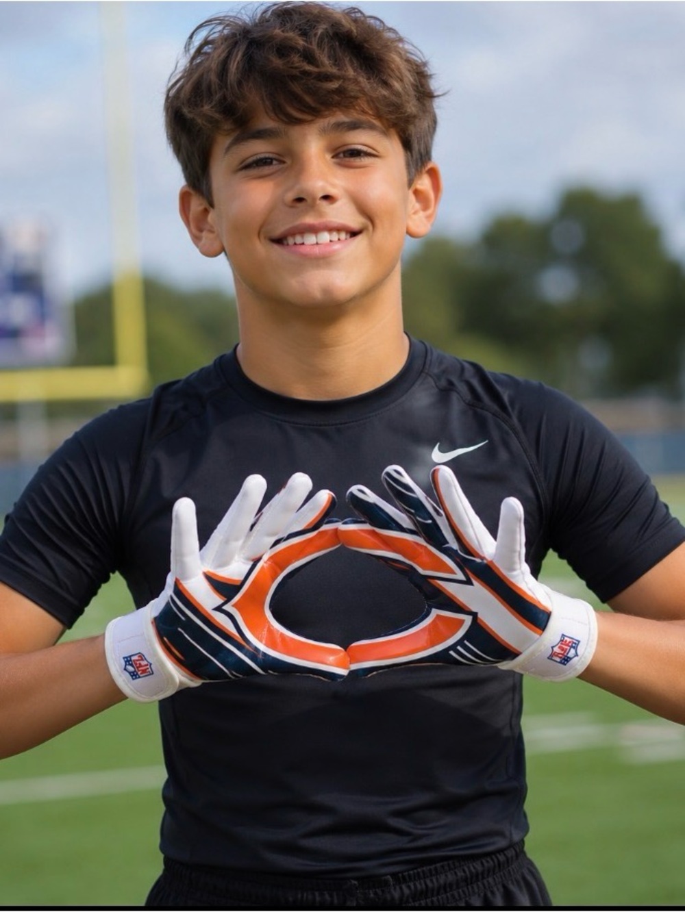 Franklin Youth Chicago Bears Receiver Gloves